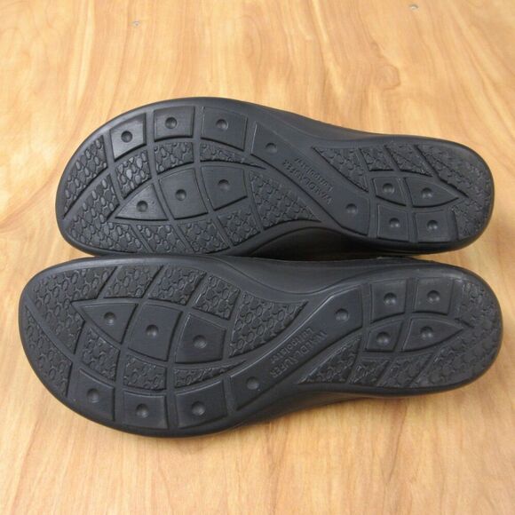 WALDLAUFER Zander Black Glitter Leather Sandals Womens Sz 9 Ortho Comfort Shoes - Picture 8 of 16